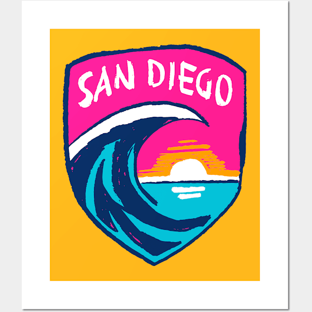 San Diego Waveeee FC 04 Wall Art by Very Simple Graph